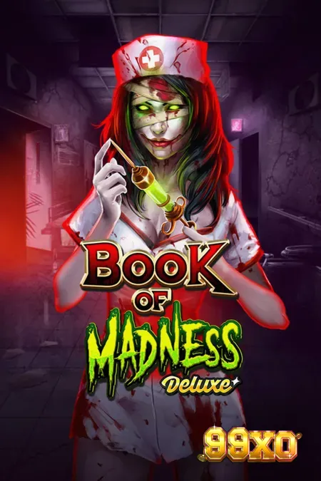Book Of Madness Deluxe স্লট গেমের হরর থিমযুক্ত ইন্টারফেস